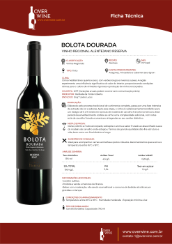 Vinho Tinto Fino Seco - Bolota Dourada Reserva 2017 750ml
